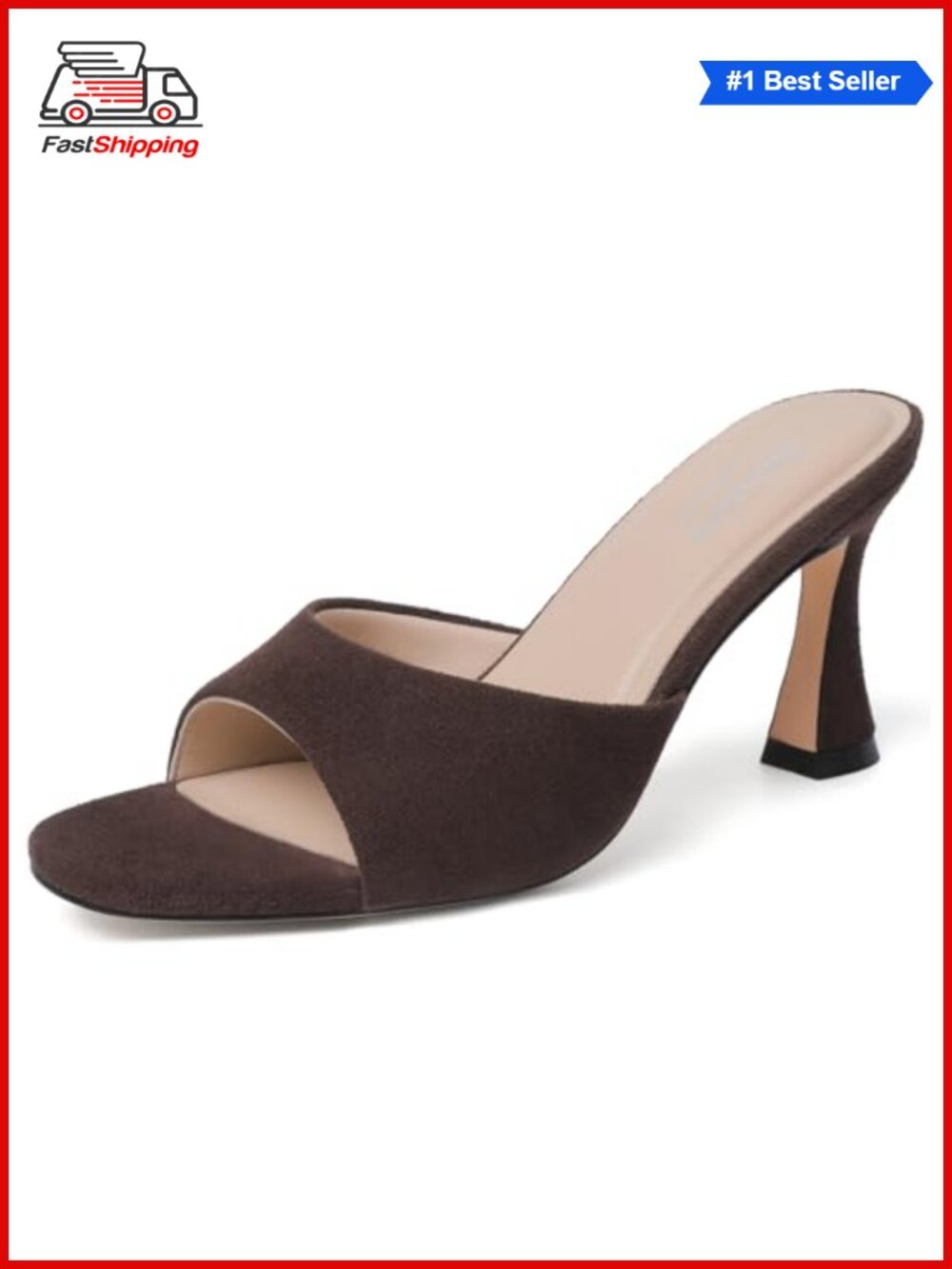 Susanny Women Pointed Open Toe Strappy Chunky Block High Heels Ankle Strap